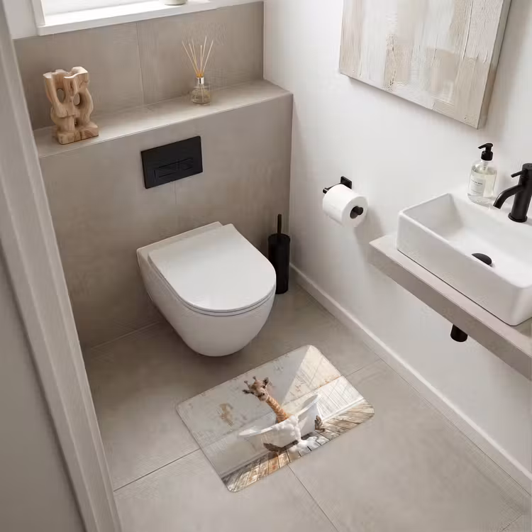 WC Mat - Giraf - Badkuip - Vintage - Dieren — 6