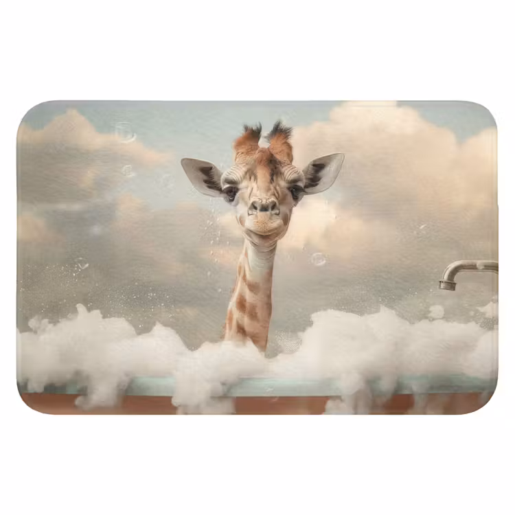 WC Mat - Giraffe - Wilde dieren - Bad -  Schuim — 1