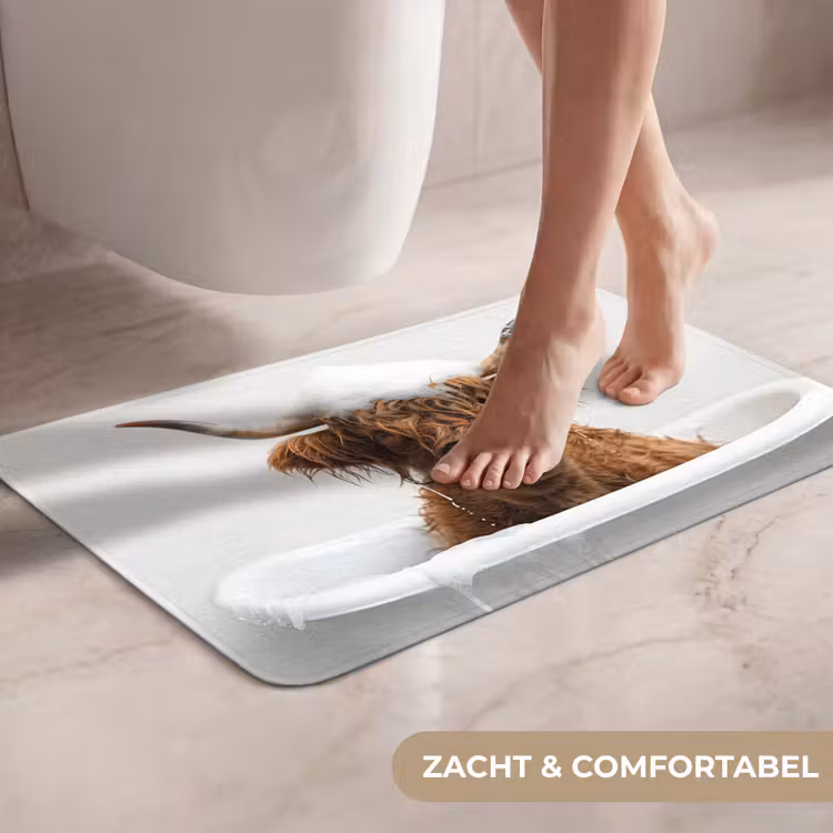 WC Mat - Schotse Hooglander - Bad - Koe - Dieren - Schuim — 7
