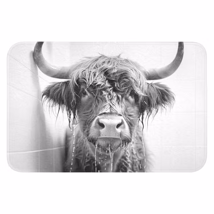 WC Mat - Schotse Hooglander - Dier - Douche - Humor — 1
