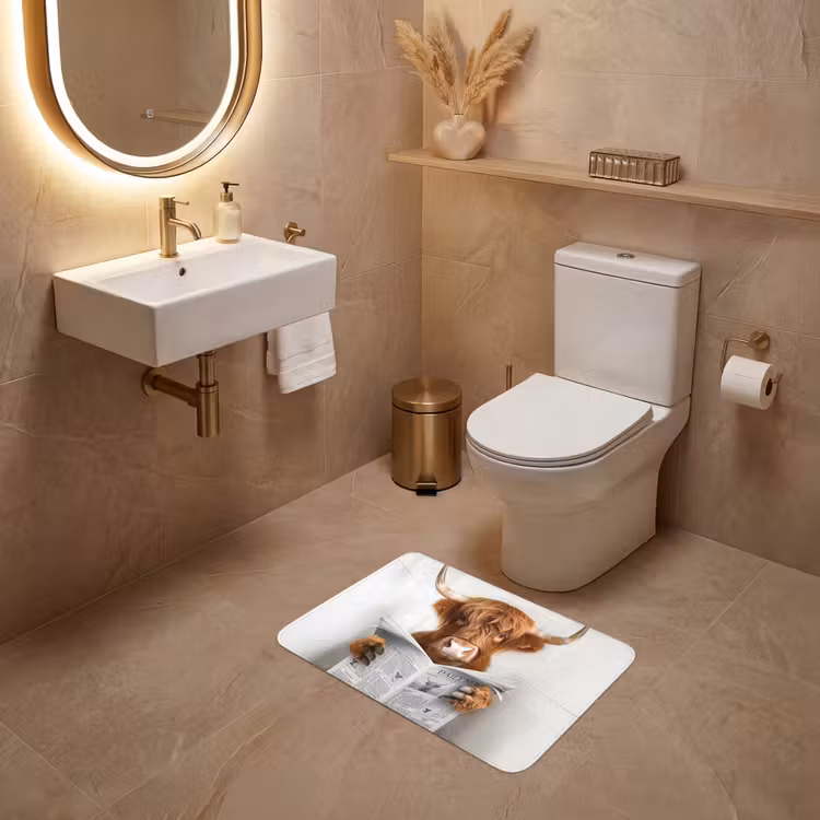 WC Mat - Schotse Hooglander - Dier - Krant - Toilet — 4