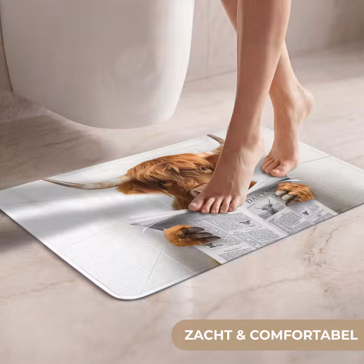 WC Mat - Schotse Hooglander - Dier - Krant - Toilet — 7