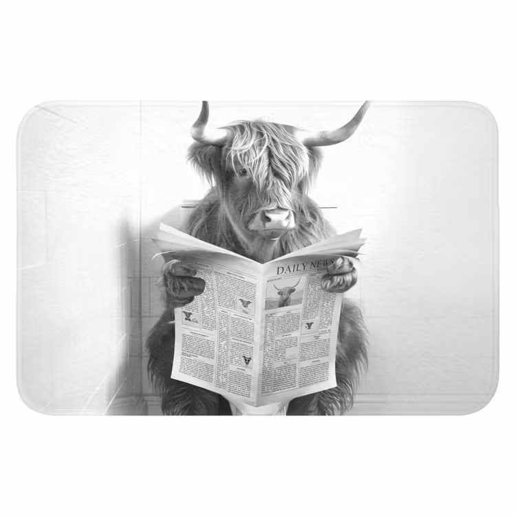 WC Mat - Schotse Hooglander - Dier - Krant - WC — 1