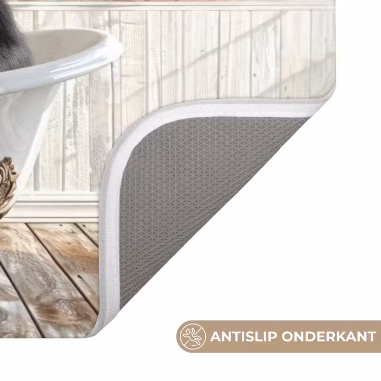 WC Mat - Vintage - Aap - Badkuip - Schuim - Dier — 3
