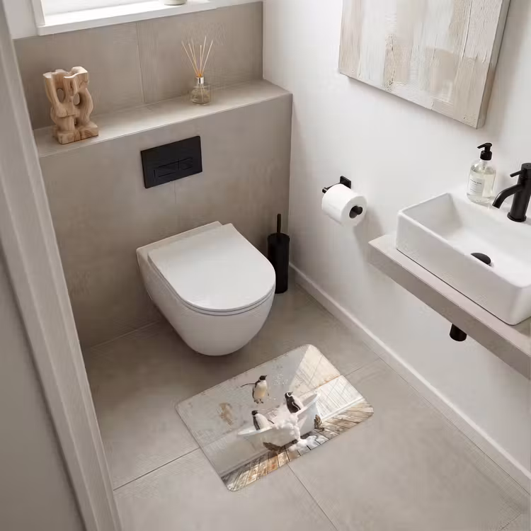 WC Mat - Vintage - Pinguïn - Badkuip - Schuim — 6