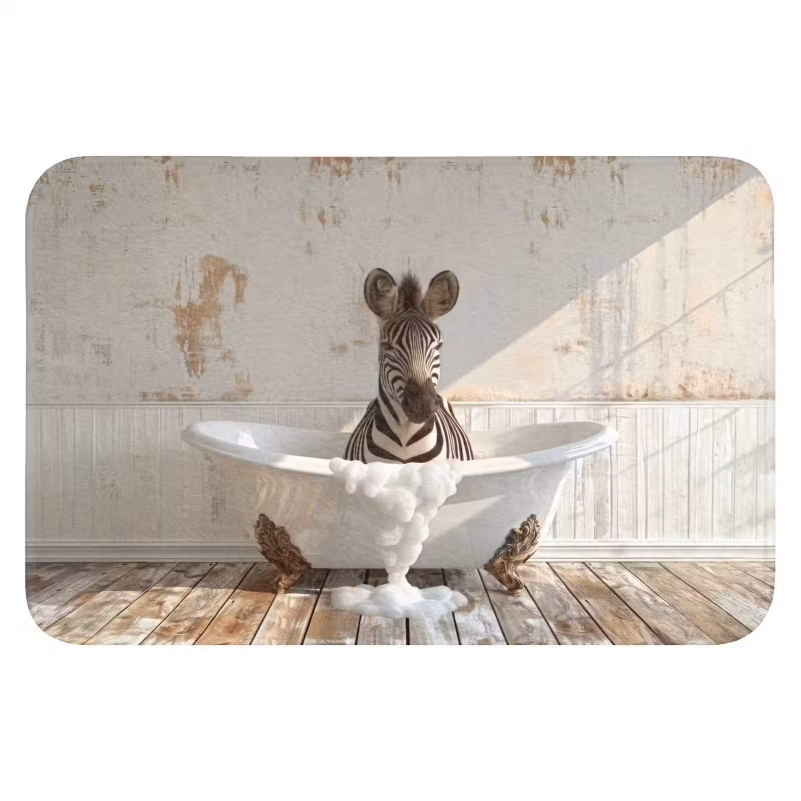 WC Mat - Vintage - Zebra - Wilde dieren - Badkuip — 1