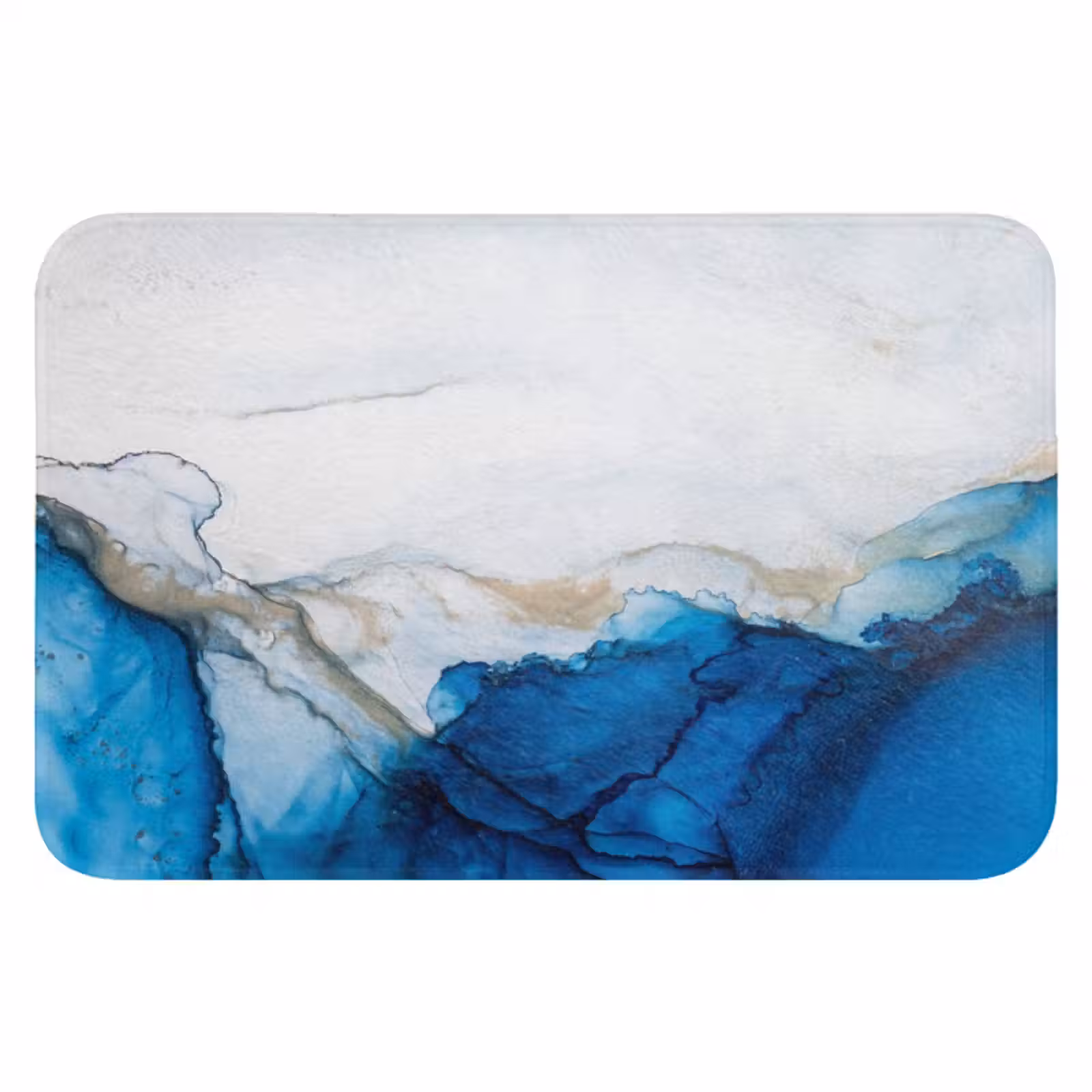 WC Mat - Watercolor - Blauw - Abstract - Kunst - Modern — 1
