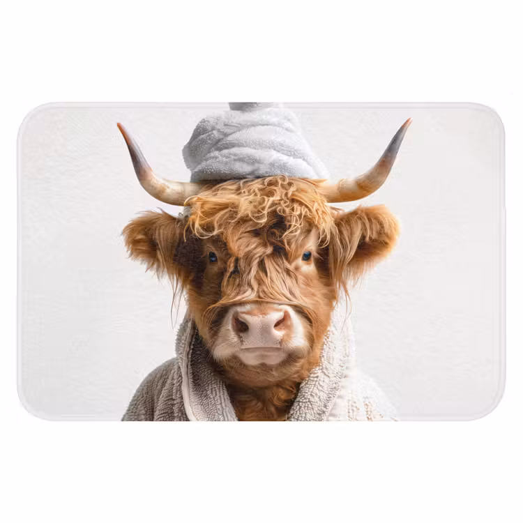 WC Mat - Schotse hooglander - Badjas - Koe - Dieren — 1
