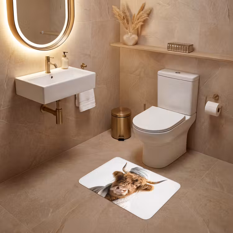WC Mat - Schotse hooglander - Badjas - Koe - Dieren — 4