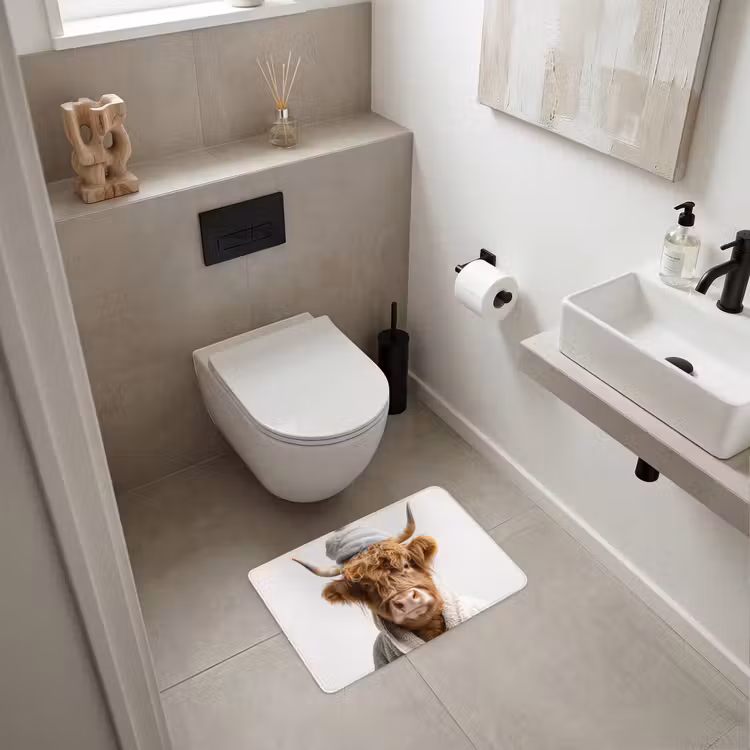 WC Mat - Schotse hooglander - Badjas - Koe - Dieren — 6