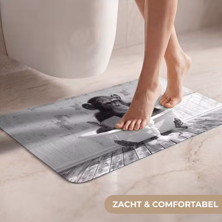 WC Mat - Vintage - Aap - Badkuip - Schuim - Dier — 7