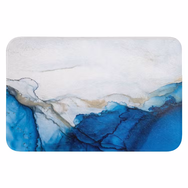 WC Mat - Watercolor - Blauw - Abstract - Kunst - Modern — 1