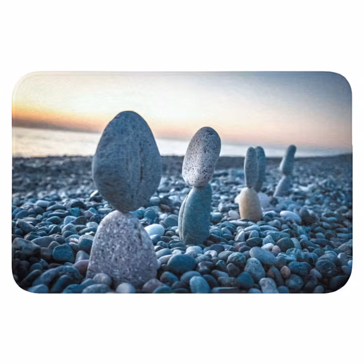 WC Mat - Zen stenen - Zonsondergang - Zee — 1