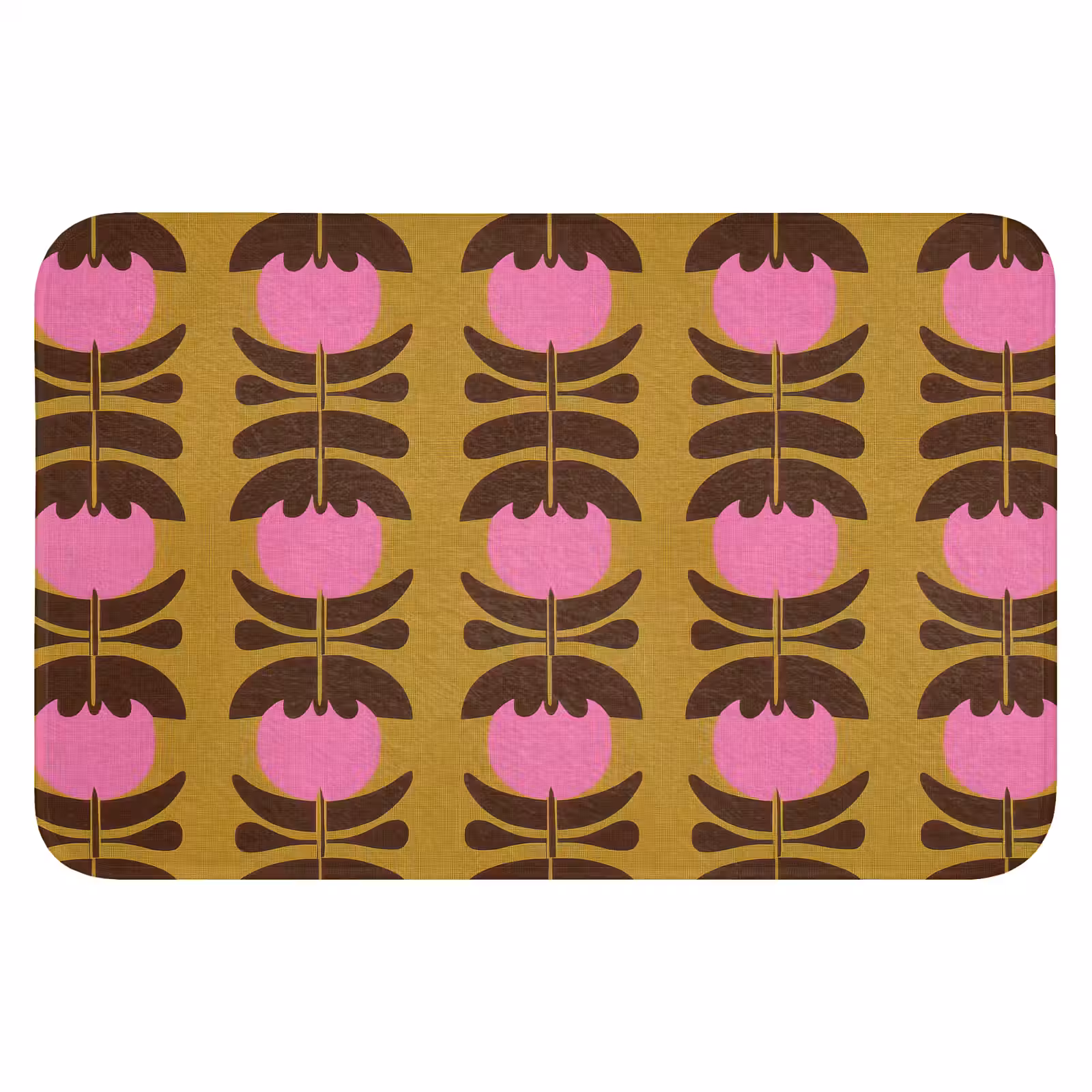 WC Mat - Abstract - Bloemen - Roze — 1