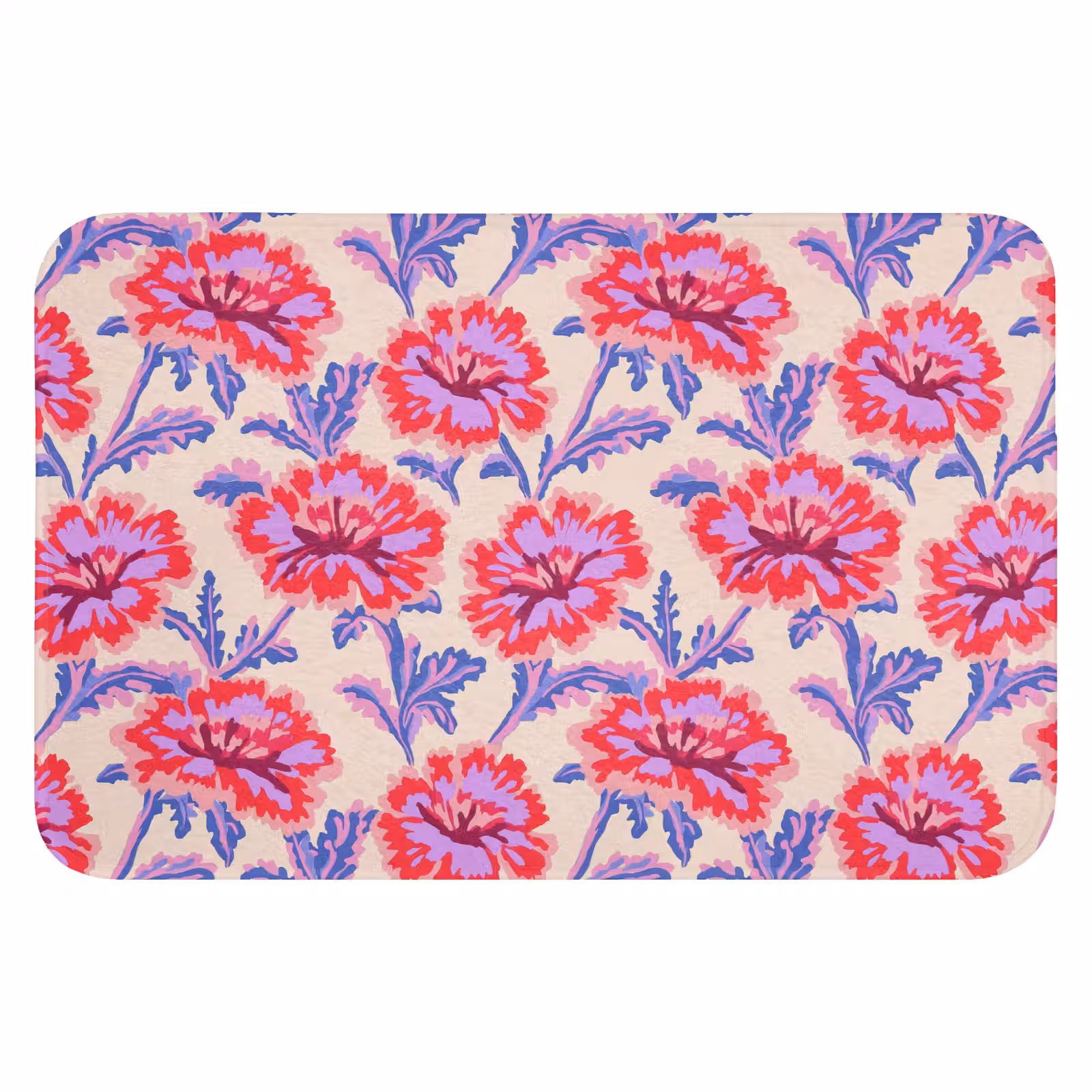 WC Mat - Bloemen - Patroon - Meerkleurig — 1