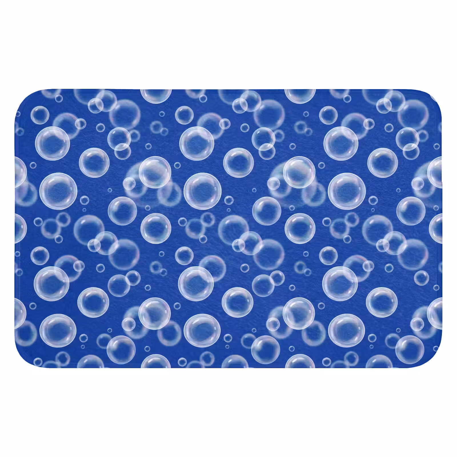 WC Mat - Bubbels - Patroon - Blauw — 1