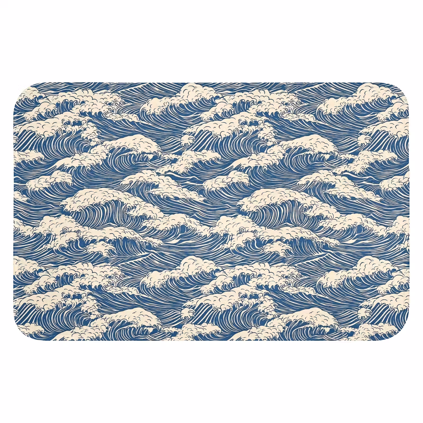 WC Mat - Golven - Klassiek - Blauw — 1