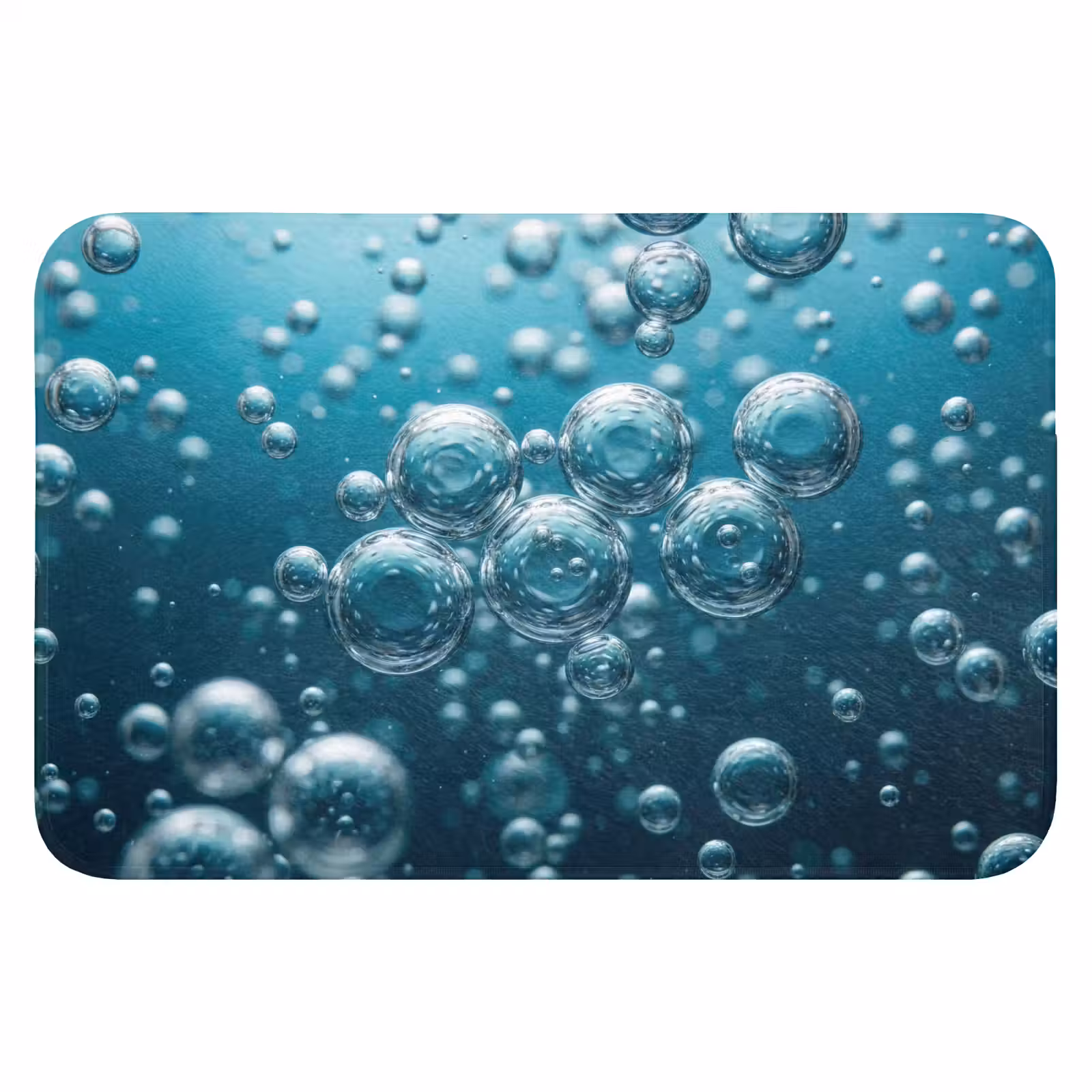 WC Mat - Luchtbellen - Dynamisch - Blauw — 1