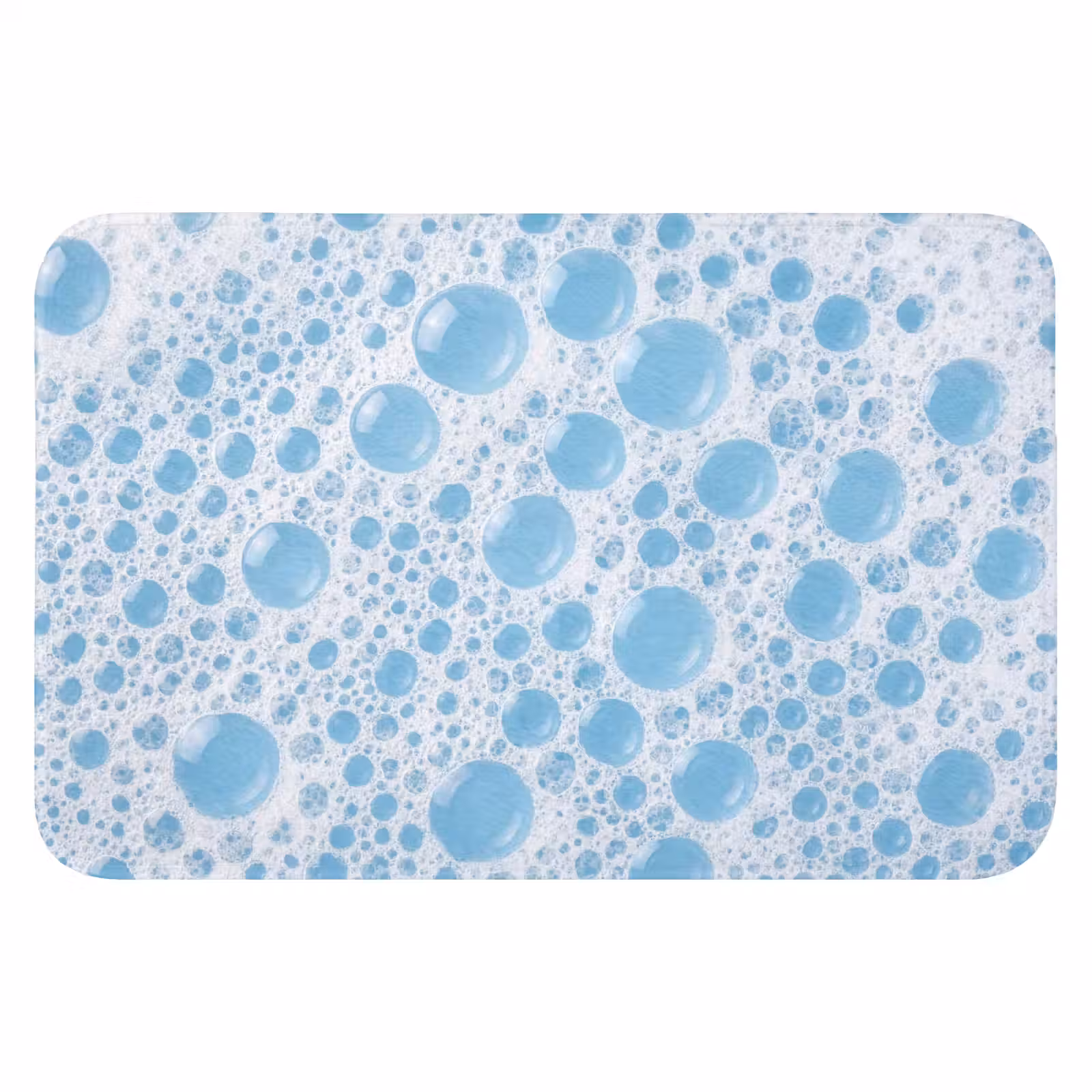 WC Mat - Schuim - Bubbels - Blauw — 1