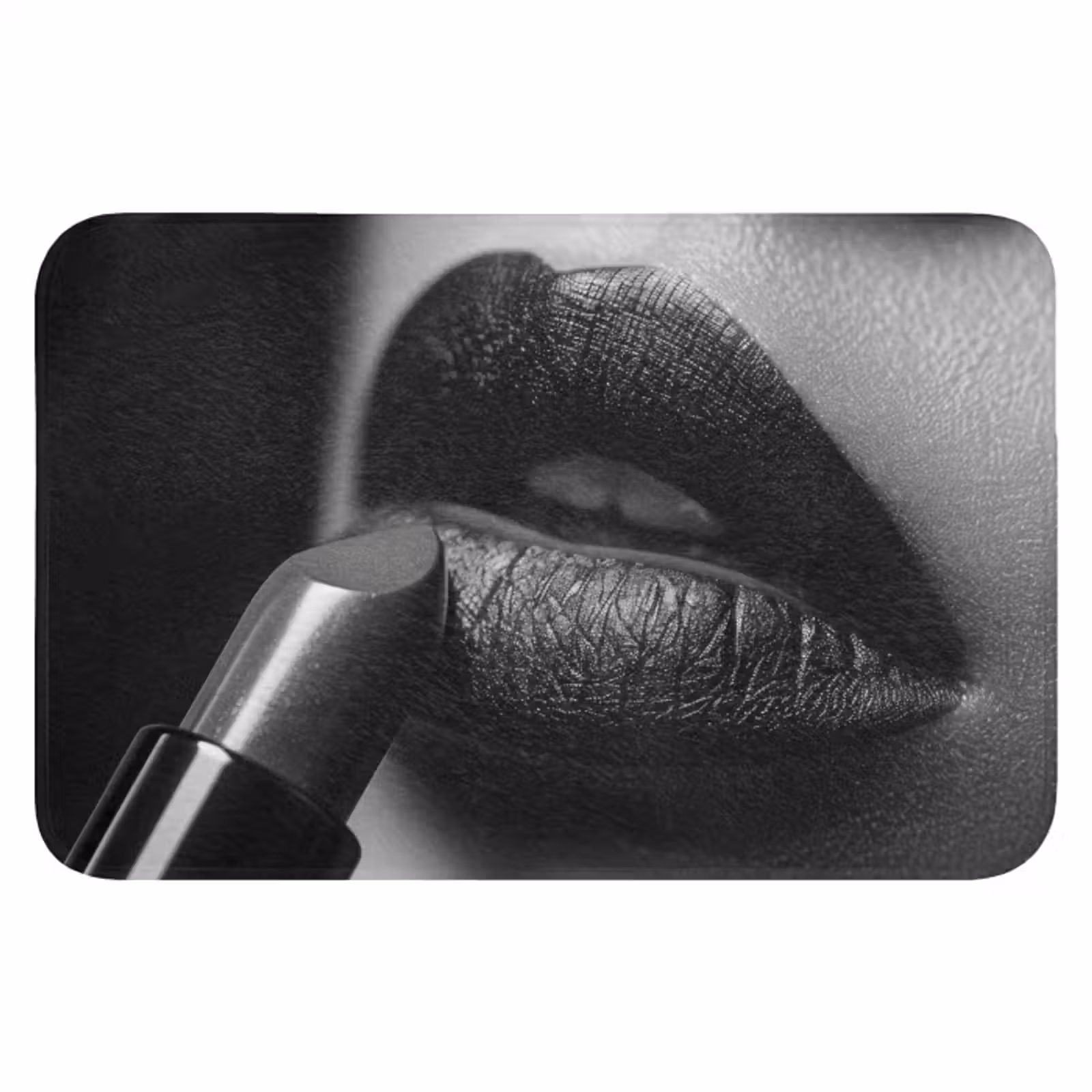 WC Mat - Vrouw - Lippenstift - Zwart wit - Make up — 1