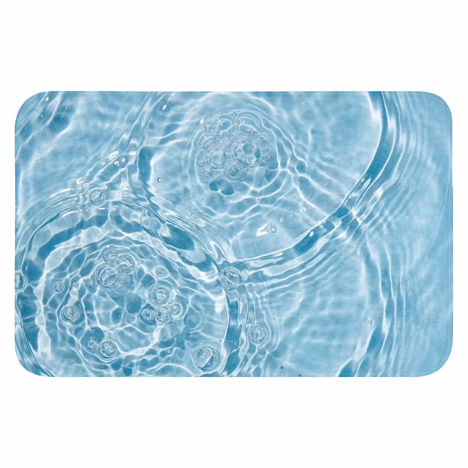 WC Mat - Water - Blauw - bubbels — 1