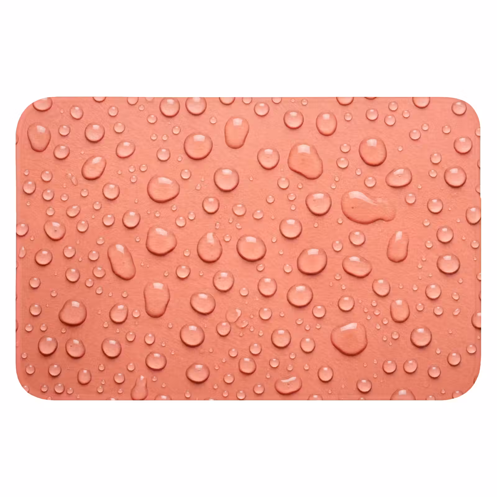 WC Mat - Water - Druppels - Roze — 1