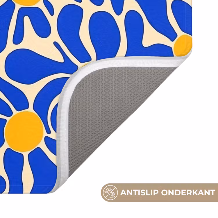 WC Mat - Abstract - Bloem - Blauw — 3
