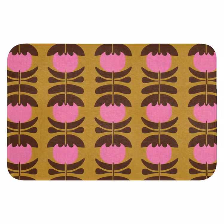 WC Mat - Abstract - Bloemen - Roze — 1