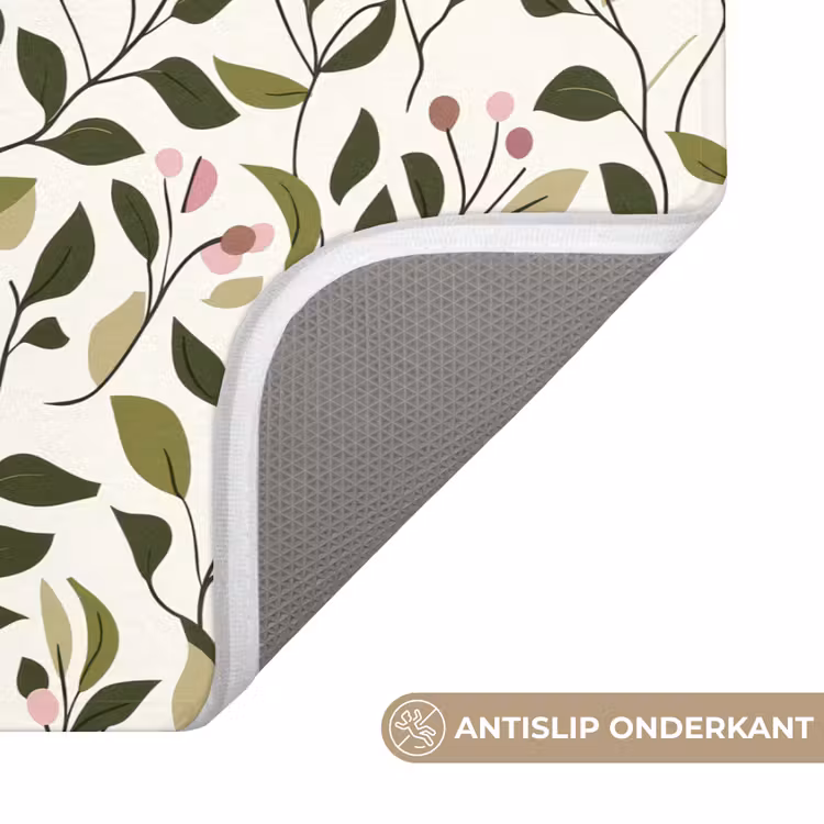 WC Mat - Bladeren - Bessen - Roze — 3
