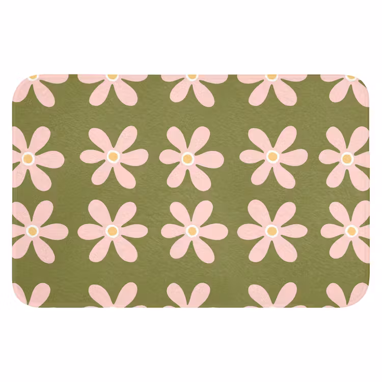 WC Mat - Bloem - Modern - Groen — 1