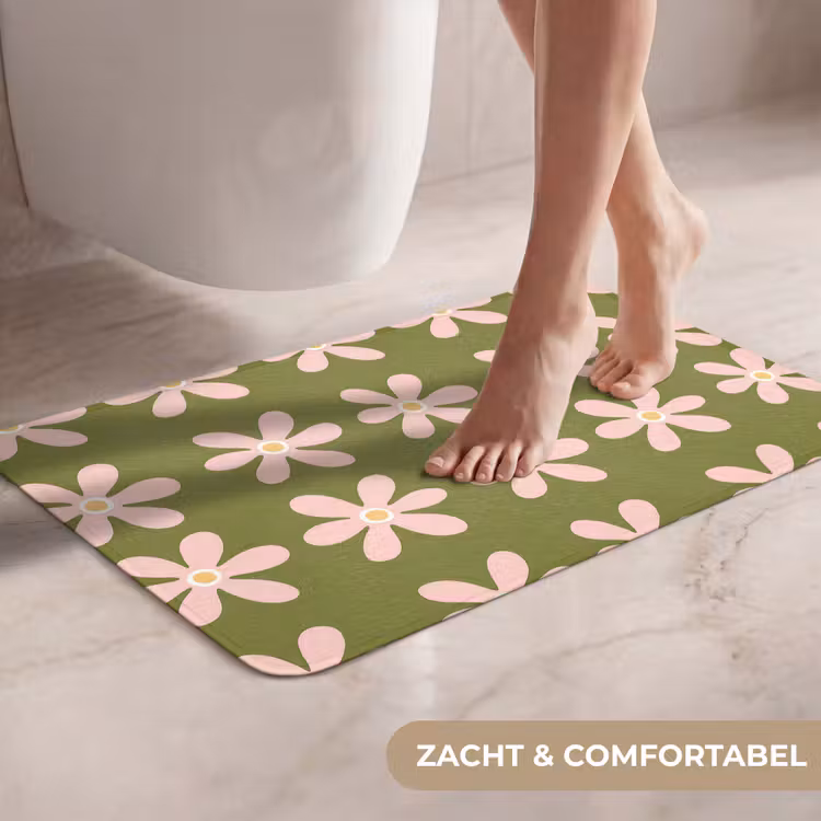 WC Mat - Bloem - Modern - Groen — 7