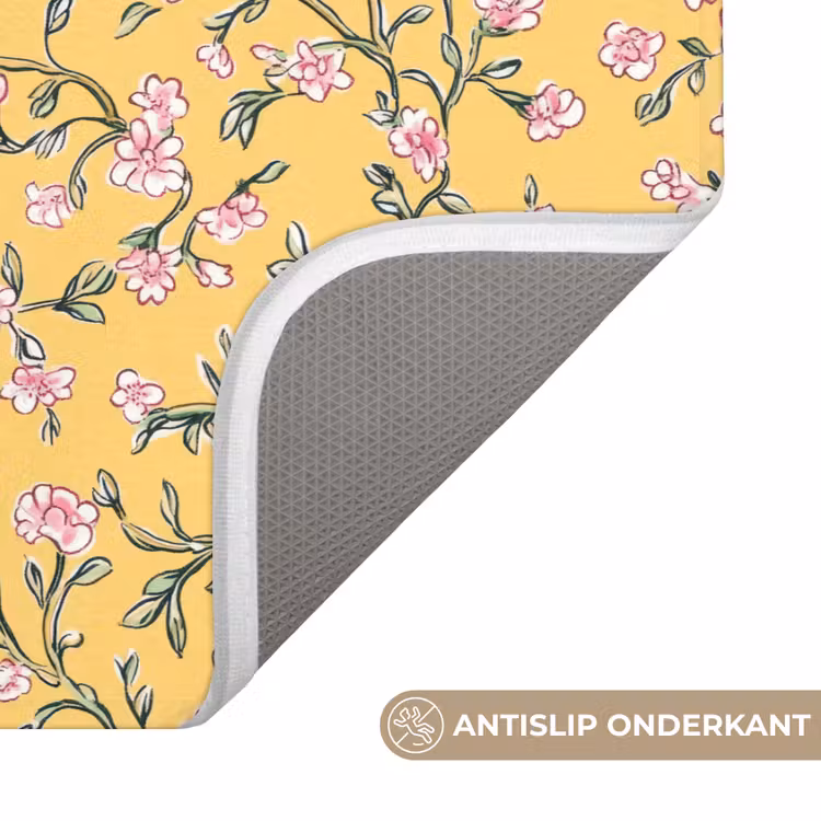 WC Mat - Bloemen - Motief - Geel — 3