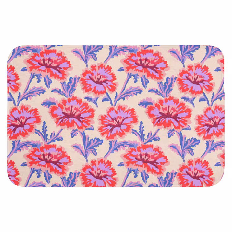 WC Mat - Bloemen - Patroon - Meerkleurig — 1