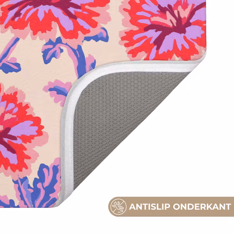 WC Mat - Bloemen - Patroon - Meerkleurig — 3