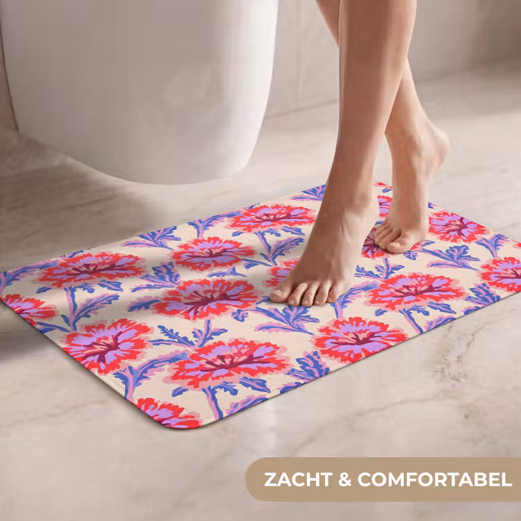 WC Mat - Bloemen - Patroon - Meerkleurig — 7