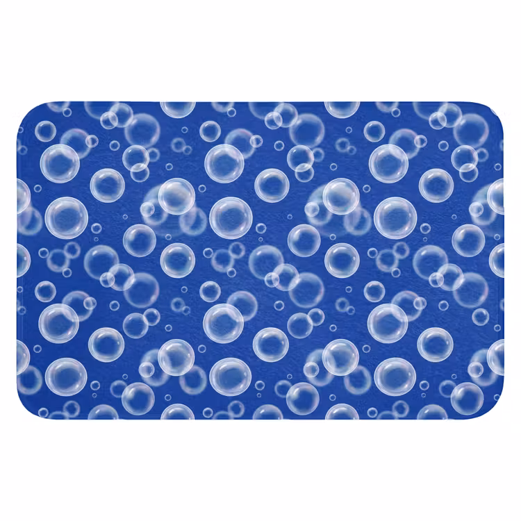 WC Mat - Bubbels - Patroon - Blauw — 1