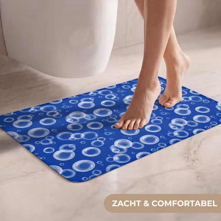 WC Mat - Bubbels - Patroon - Blauw — 7
