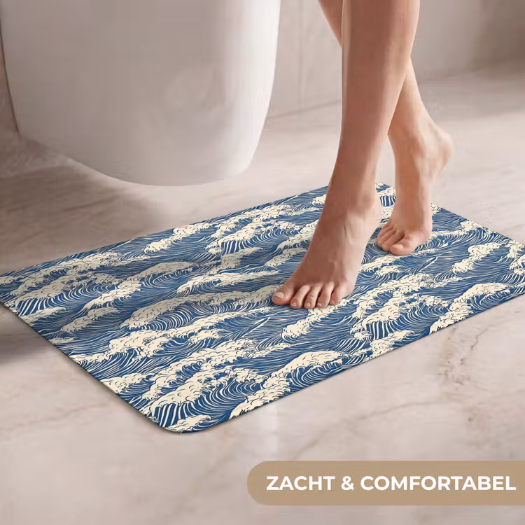 WC Mat - Golven - Klassiek - Blauw — 7