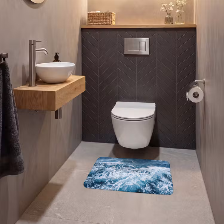 WC Mat - Golven - Oceaan - Blauw — 2