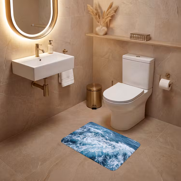 WC Mat - Golven - Oceaan - Blauw — 4
