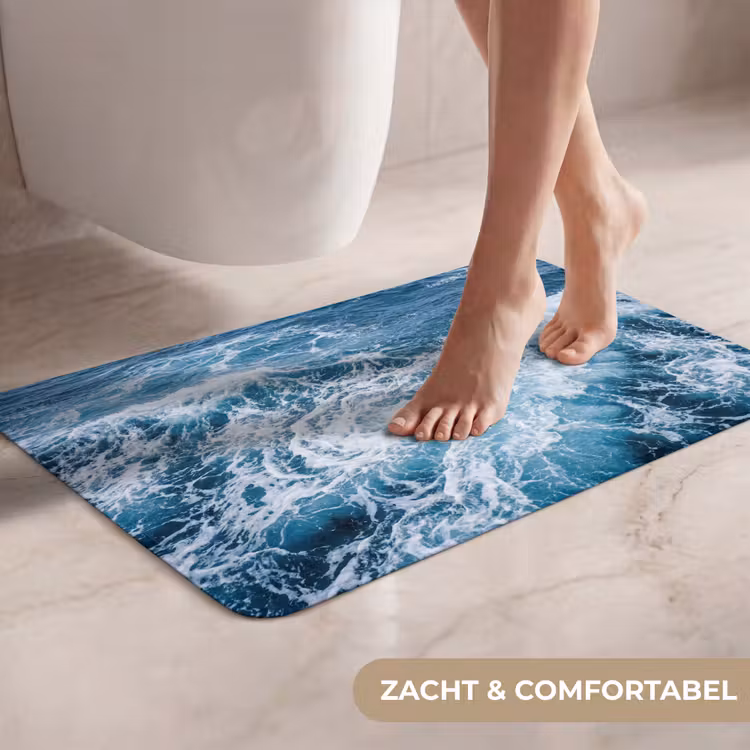 WC Mat - Golven - Oceaan - Blauw — 7