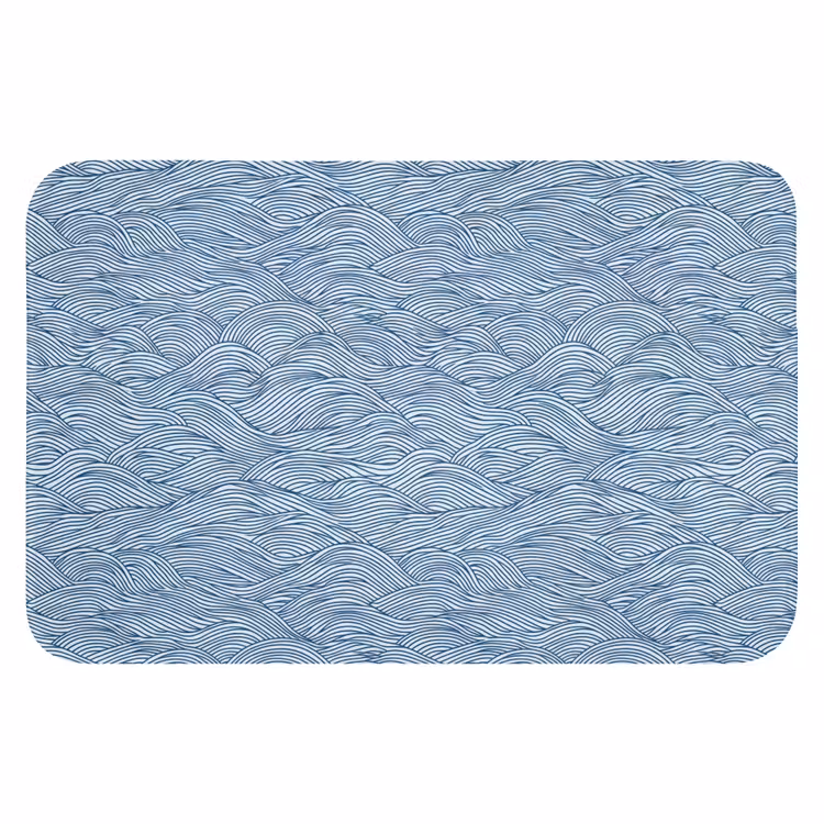 WC Mat - Golven - Ritmisch - Blauw — 1