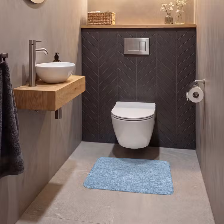 WC Mat - Golven - Ritmisch - Blauw — 2