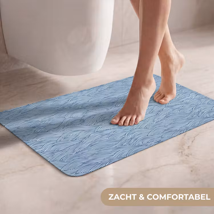WC Mat - Golven - Ritmisch - Blauw — 7