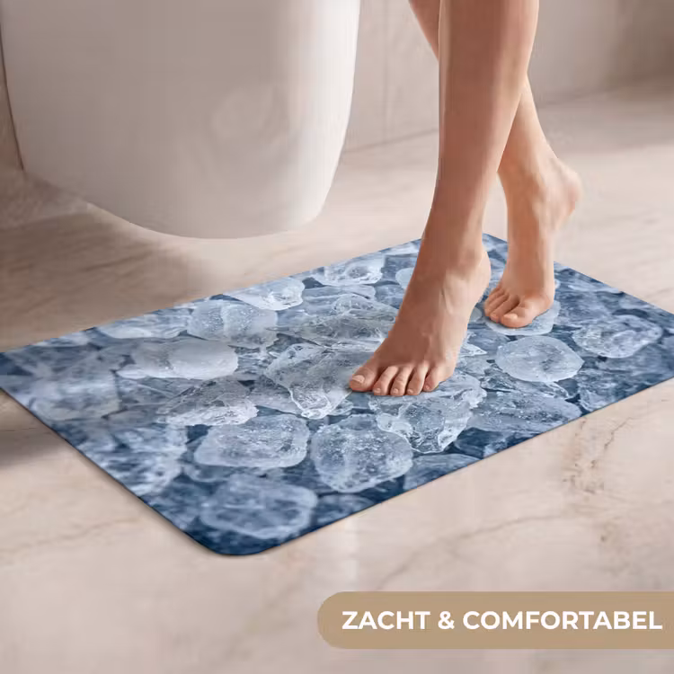 WC Mat - Ijsblokjes - Water - Blauw — 7