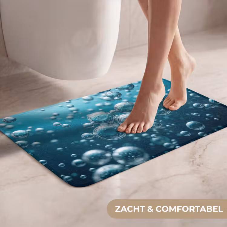 WC Mat - Luchtbellen - Dynamisch - Blauw — 7