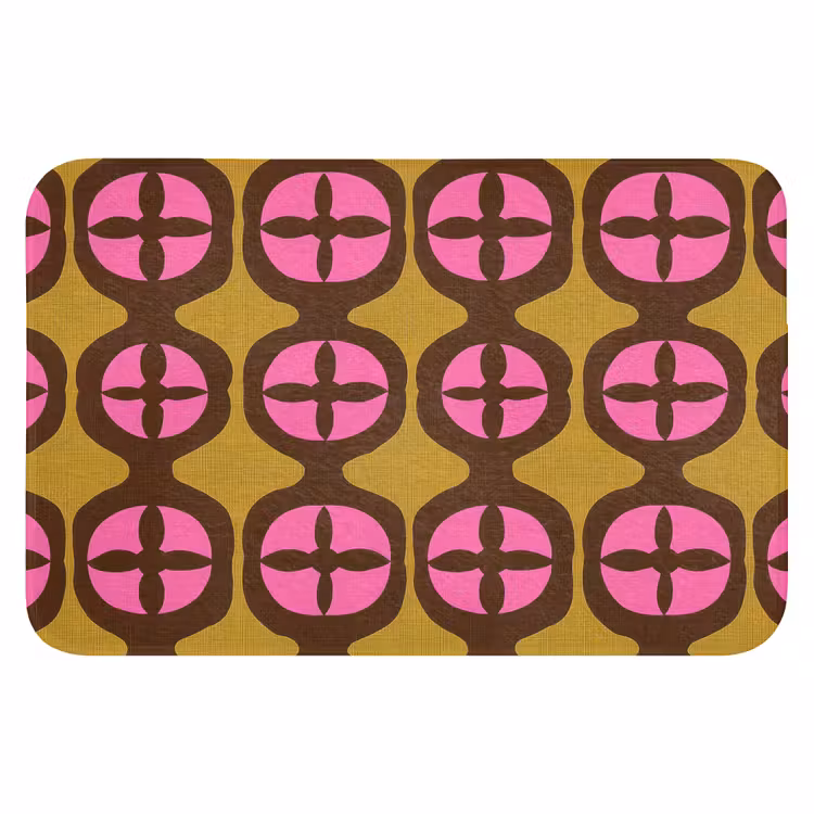 WC Mat - Modern - Patroon - Roze — 1