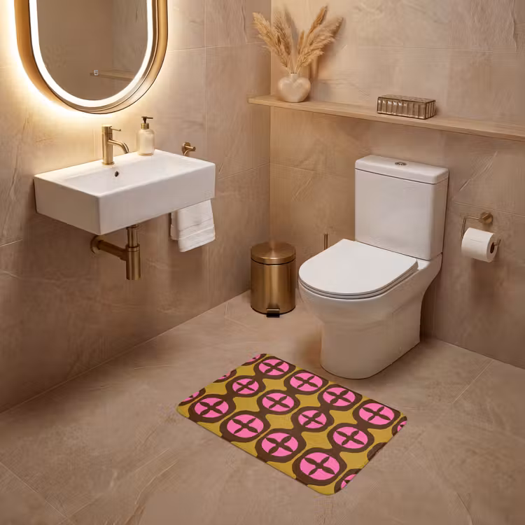 WC Mat - Modern - Patroon - Roze — 4