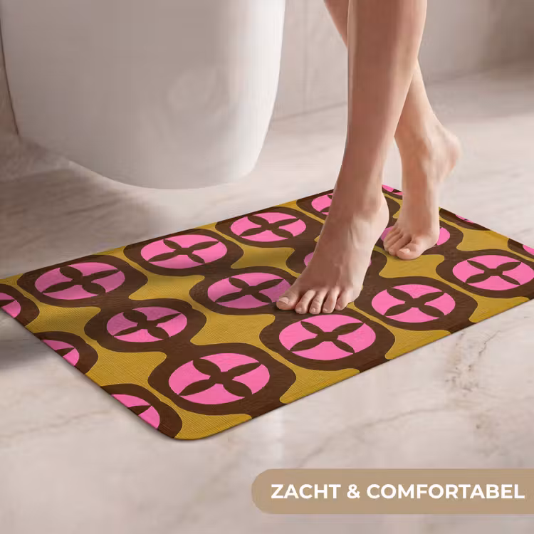 WC Mat - Modern - Patroon - Roze — 7