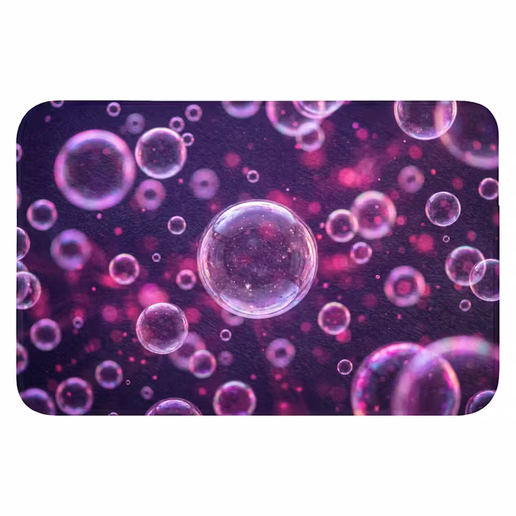 WC Mat - Paars - Bubbels - Schuim — 1